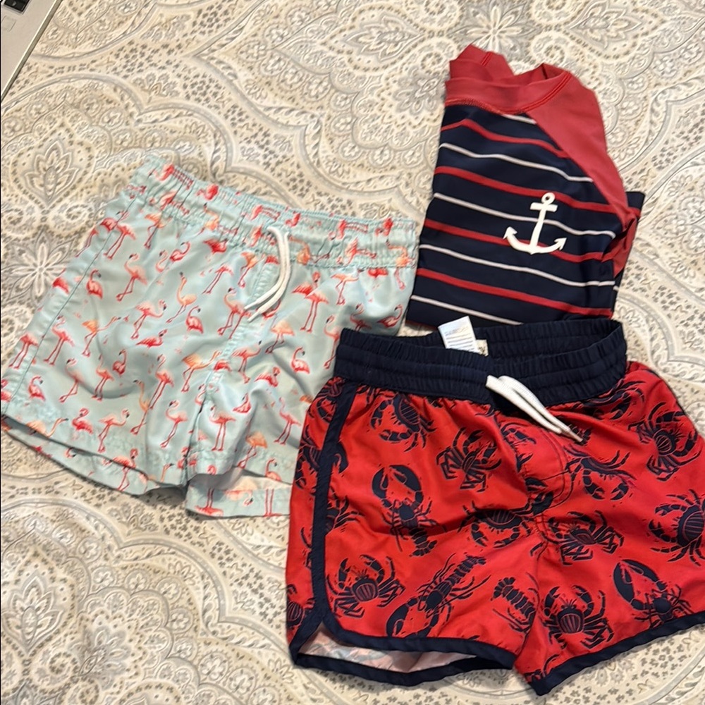 Boys Nautical and Flamingo Swim Set